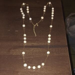 Stella & Dot Eve Station Gold Tone Necklace